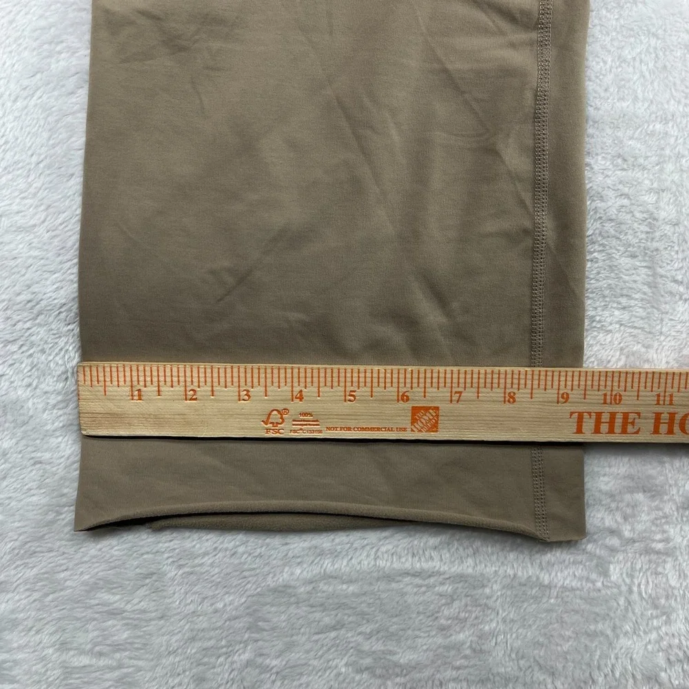 Women's Flare Yoga Pants Tan Brown High Rise Crossover Waist‎ Athleisure - 30x26
